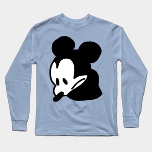 Steamboat Willie Very Sad Mouse Portrait Long Sleeve T-Shirt